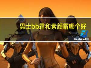 男士bb霜和素颜霜哪个好