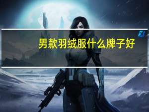 男款羽绒服什么牌子好