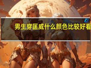 男生穿匡威什么颜色比较好看
