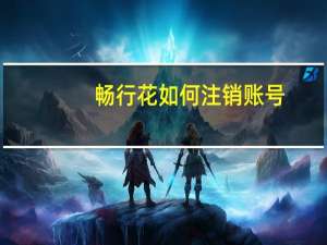 畅行花如何注销账号