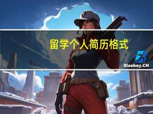 留学个人简历格式