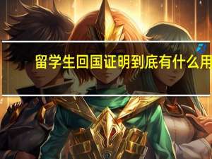 留学生回国证明到底有什么用