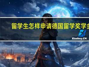 留学生怎样申请德国留学奖学金