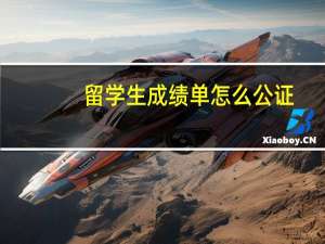 留学生成绩单怎么公证