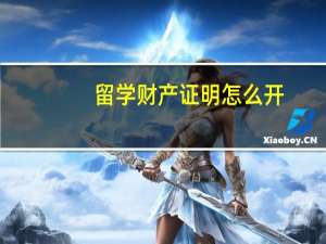 留学财产证明怎么开