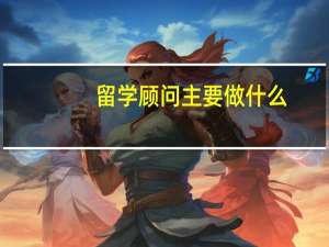 留学顾问主要做什么