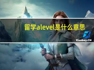 留学alevel是什么意思