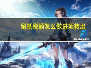 留抵税额怎么做进项转出