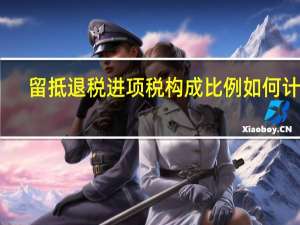 留抵退税进项税构成比例如何计算