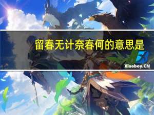 留春无计奈春何的意思是