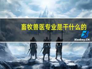 畜牧兽医专业是干什么的
