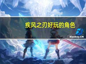疾风之刃好玩的角色（疾风之刃好玩）