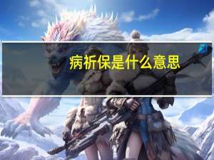 病祈保是什么意思