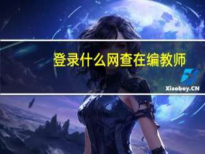 登录什么网查在编教师
