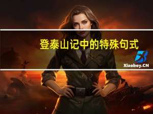 登泰山记中的特殊句式
