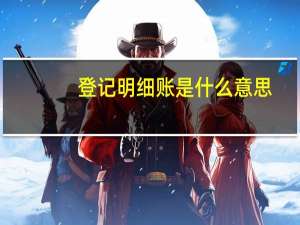 登记明细账是什么意思