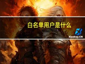 白名单用户是什么