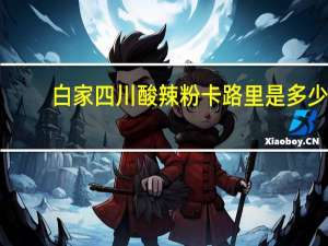 白家 四川酸辣粉卡路里是多少