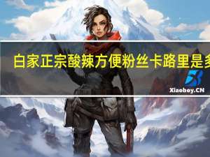 白家 正宗酸辣方便粉丝卡路里是多少