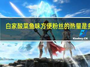 白家 酸菜鱼味方便粉丝的热量是多少