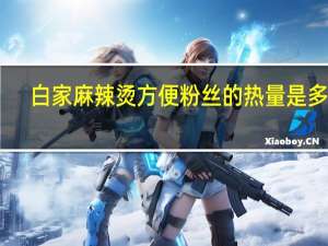 白家 麻辣烫方便粉丝的热量是多少