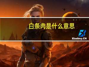 白条肉是什么意思