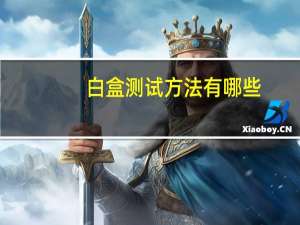 白盒测试方法有哪些