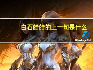 白石皓皓的上一句是什么