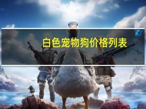 白色宠物狗价格列表