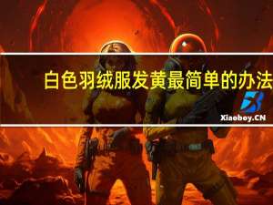 白色羽绒服发黄最简单的办法