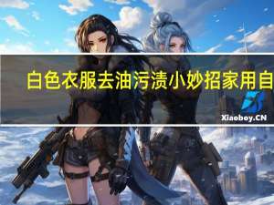 白色衣服去油污渍小妙招家用自制