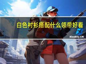 白色衬衫搭配什么领带好看