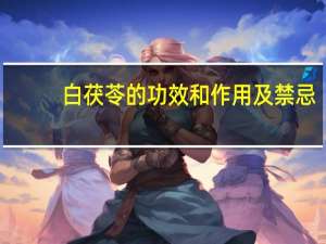 白茯苓的功效和作用及禁忌（白茯苓的功效与作用及禁忌是什么）