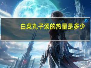 白菜丸子汤的热量是多少？
