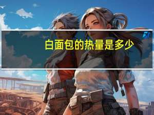 白面包的热量是多少