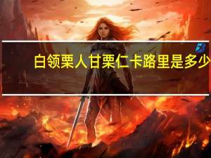 白领栗人 甘栗仁卡路里是多少