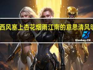 白马西风塞上杏花烟雨江南的意思清风明月本无价