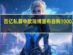 百亿私募中欧瑞博宣布自购1000万元