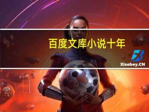 百度文库小说十年（百度文库小说）