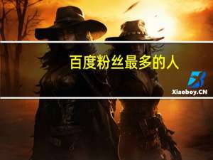 百度粉丝最多的人（百度粉丝）
