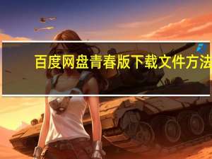 百度网盘青春版下载文件方法