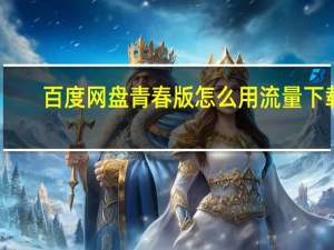 百度网盘青春版怎么用流量下载-青春版流量下载教程