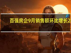 百强房企9月销售额环比增长24.8%