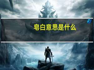皂白意思是什么