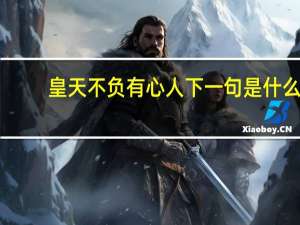 皇天不负有心人下一句是什么