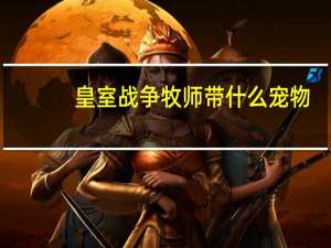 皇室战争牧师带什么宠物