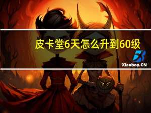皮卡堂6天怎么升到60级（皮卡堂怎么快速升到35级）