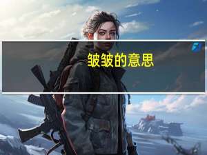 皱皱的意思