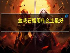 盆栽石榴用什么土最好