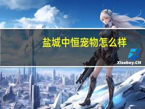 盐城中恒宠物怎么样